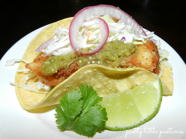 Beer Battered Fish Tacos with Tomatillo Salsa I Pretty Little Pastiimes