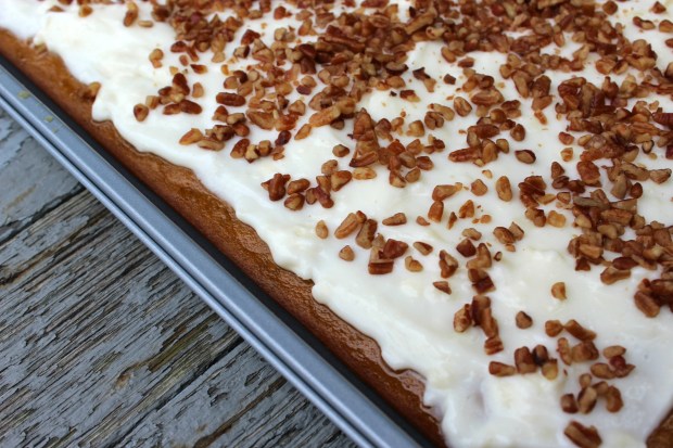 Pumpkin Sheet Cake | Pretty Little Pastimes